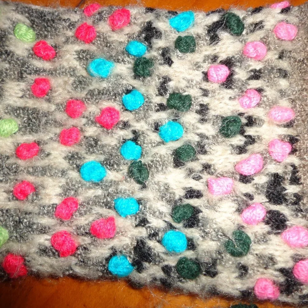 Anthropologie DYANI ARM WARMERS by Cecilia Prado Grey Multi Knit O/S